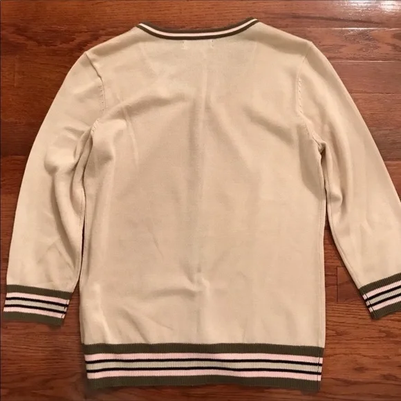 CREAM CARDIGAN 7TH AVENUE SMALL OFFICE CAREER - Picture 3 of 5